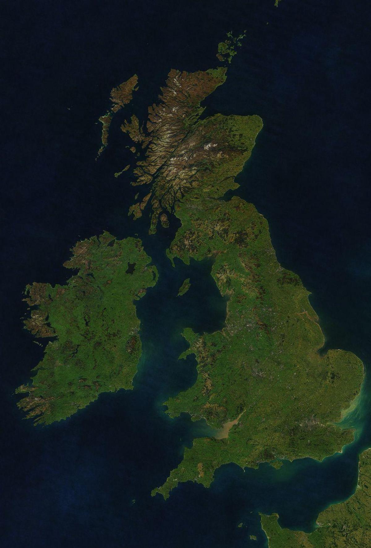 United Kingdom (UK) sky view map
