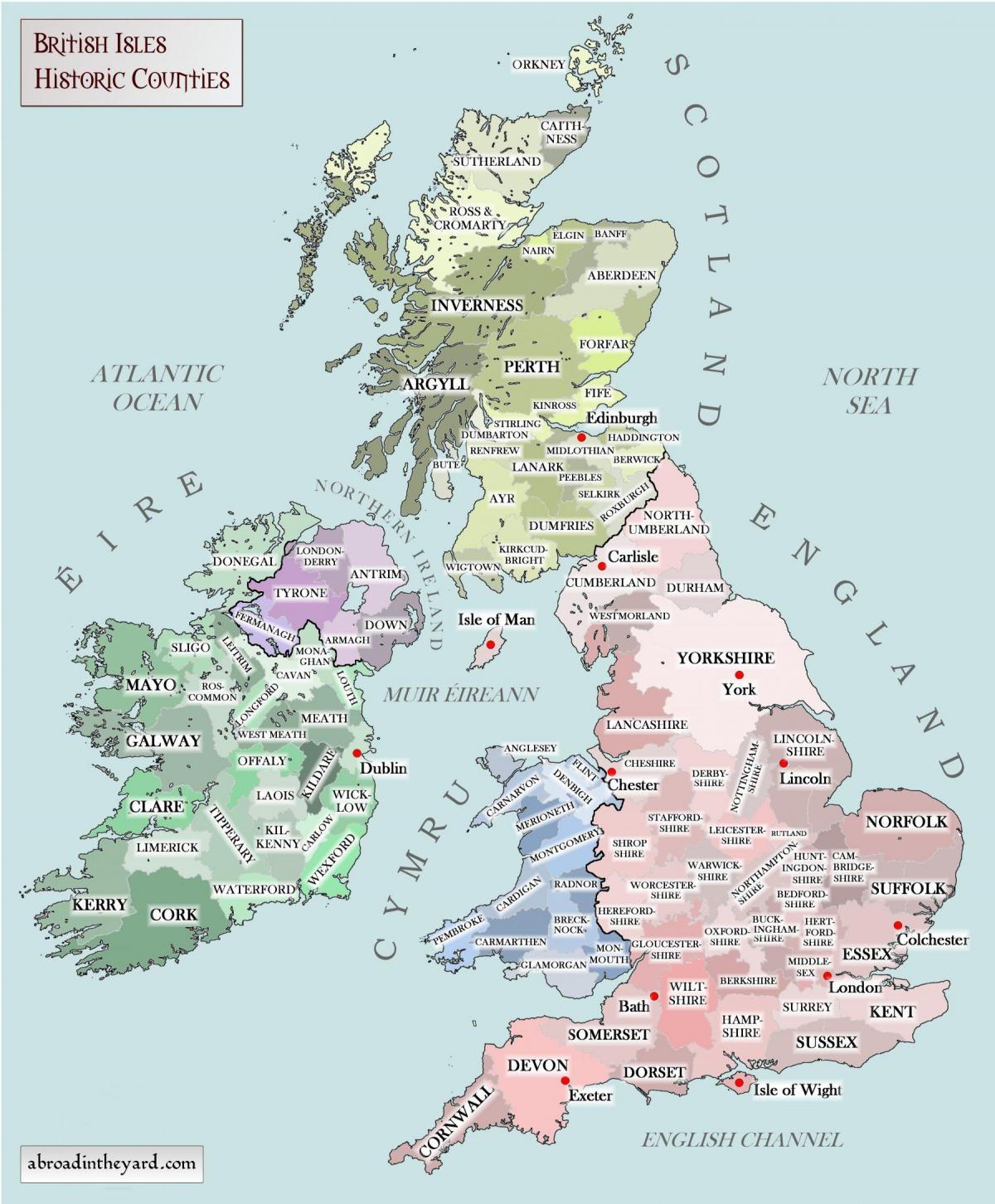 Historical map of United Kingdom (UK)