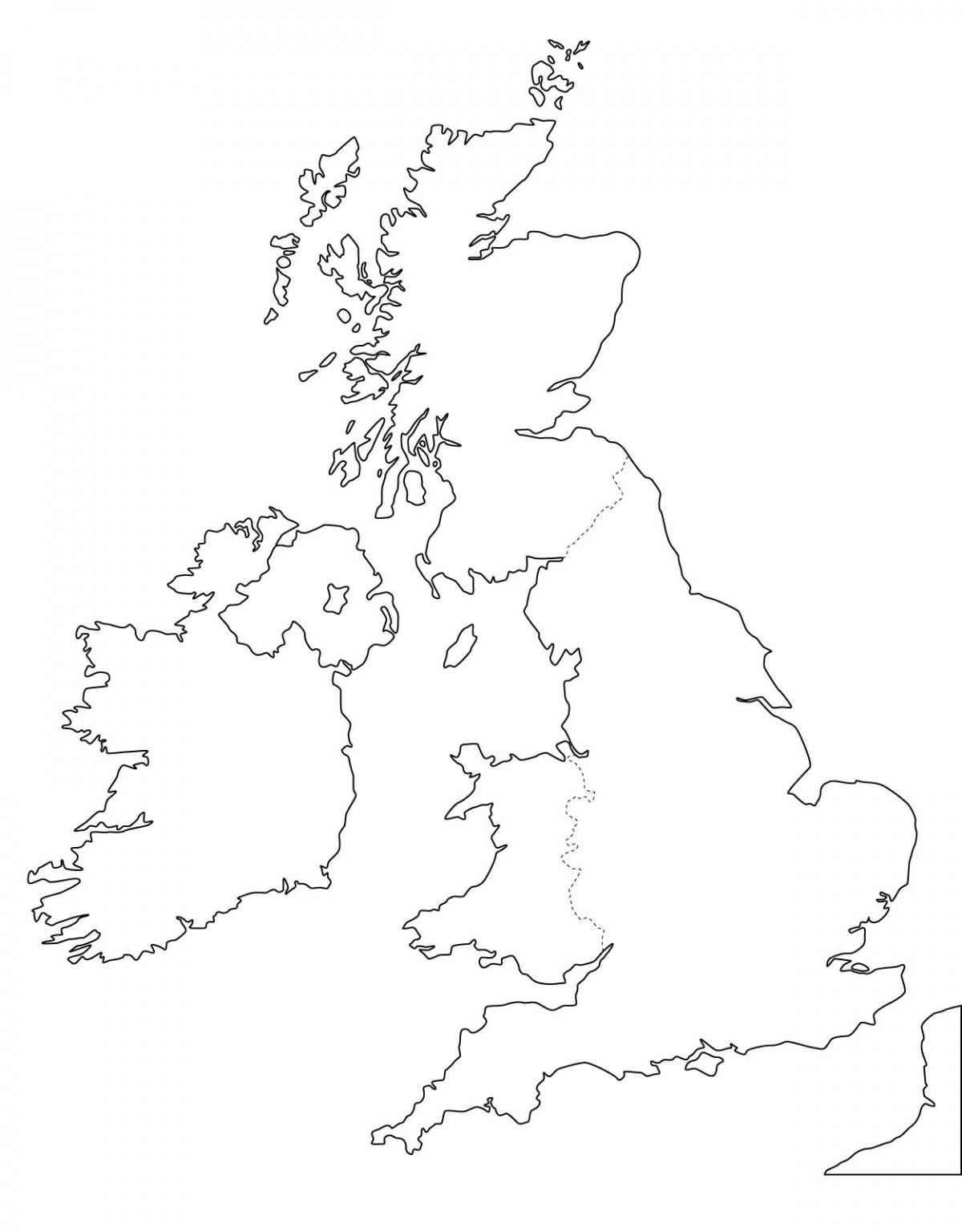 Empty United Kingdom (UK) map